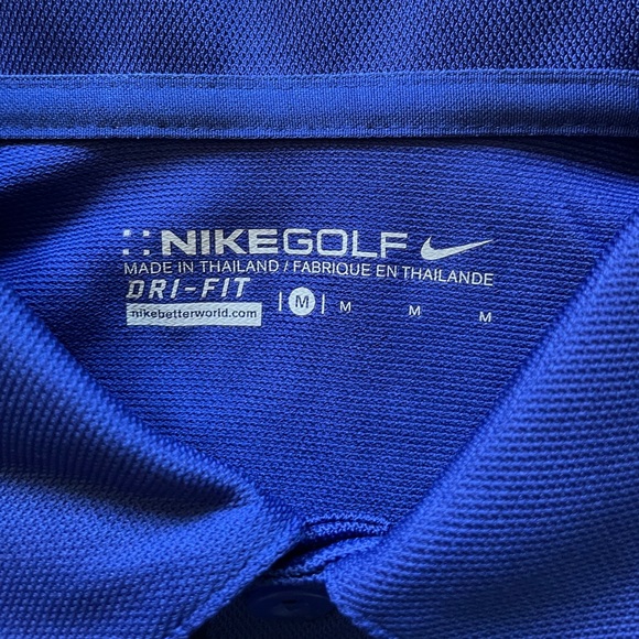 NIKE LOS ANGELES RAMS Mens Medium Polo Shirt Blue Short Sleeve Dri Fit NWT - Picture 5 of 14